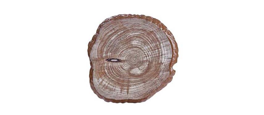 Vassoi di Presentazione Tavola Melamina: Tagliere tondo melamina effetto legno 33x30