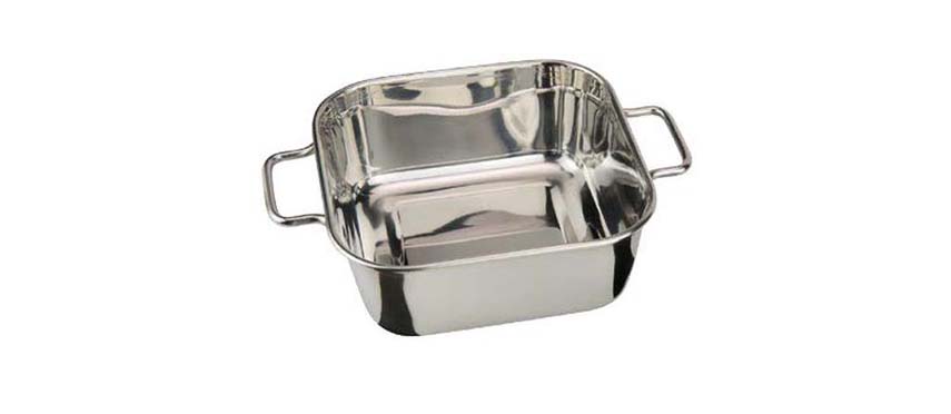 Vassoi di Presentazione Vari: Ilsa mini rostiera quadrata inox due manici cm 12