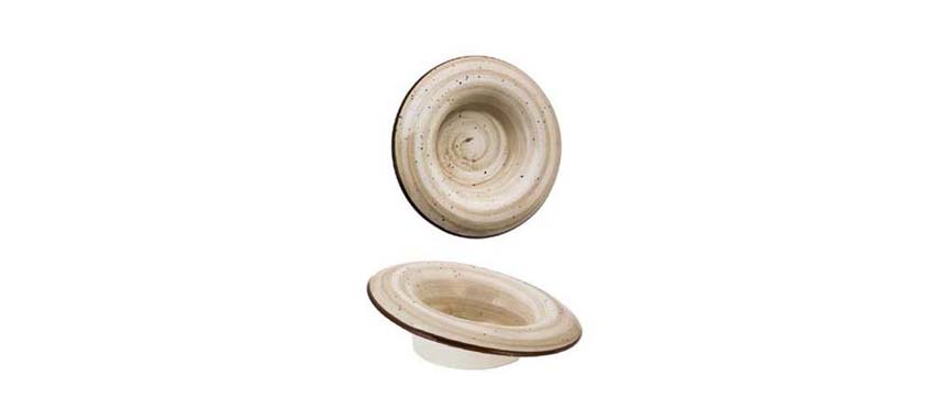 Coppette e Piattini Colorati: Coppetta inclinata sabbia cm 10,2x10,2 h3,1