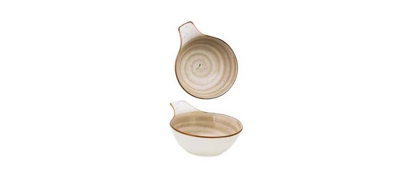 Coppette e Piattini Colorati: Coppetta con manico sabbia cm 14,6x11,5 h5