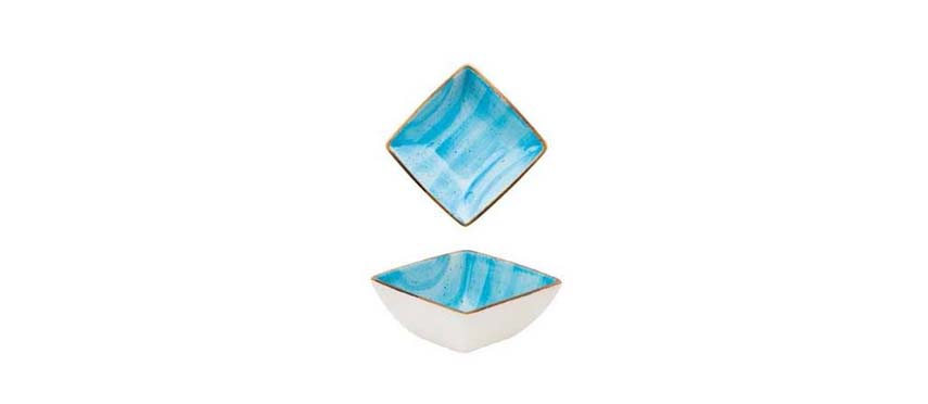 Coppette e Piattini Colorati: Coppetta quadrata azzurra cm 9,7x9,7 h4,1