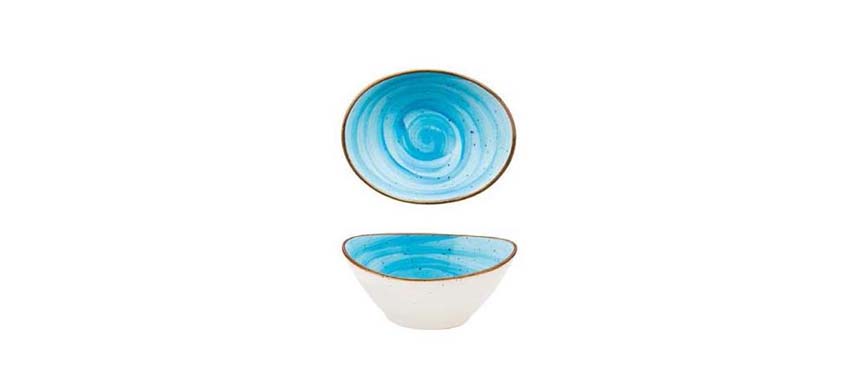Coppette e Piattini Colorati: Coppetta ovale azzurra cm 9,9x7,9 h4,4