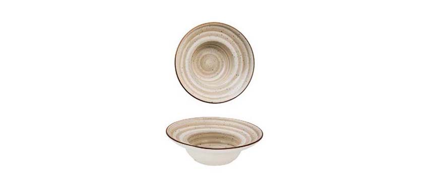 Coppette e Piattini Colorati: Minipastabowl tondo sabbia cm 13,9 h4