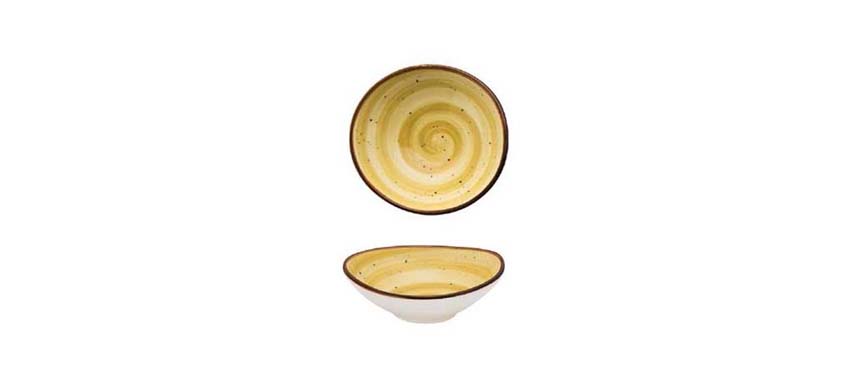 Coppette e Piattini Colorati: Coppetta ovale ocra cm 8,5x7,9 h2,7