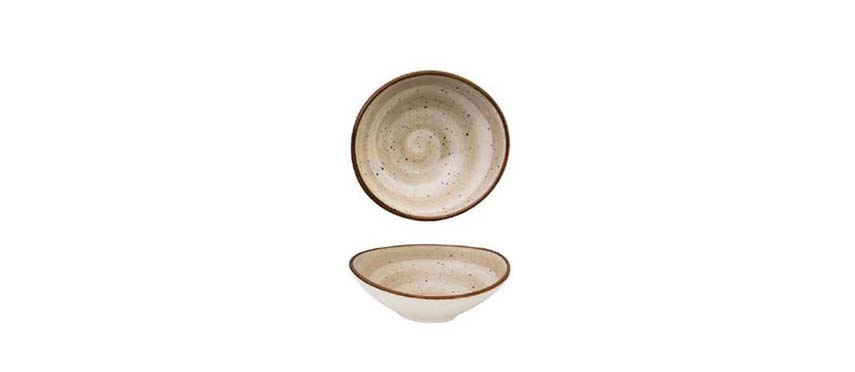 Coppette e Piattini Colorati: Coppetta ovale sabbia cm 8,5x7,9 h2,7