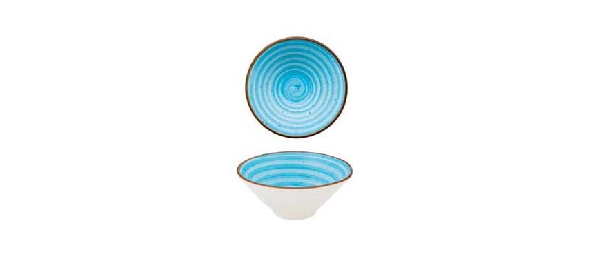 Coppette e Piattini Colorati: Coppetta tonda azzurra cm 10 h4