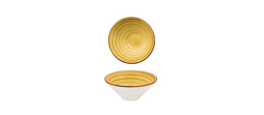 Coppette e Piattini Colorati: Coppetta tonda ocra cm 10 h4