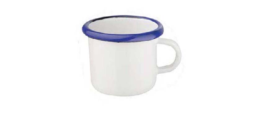 Stoviglie Acciaio Smaltato Vintage: Smalto tazza caffè cl 8