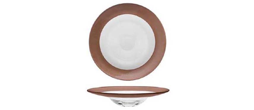 Piatti Pasta: Rialto pastabowl cm 30 fascia rame metallizzato